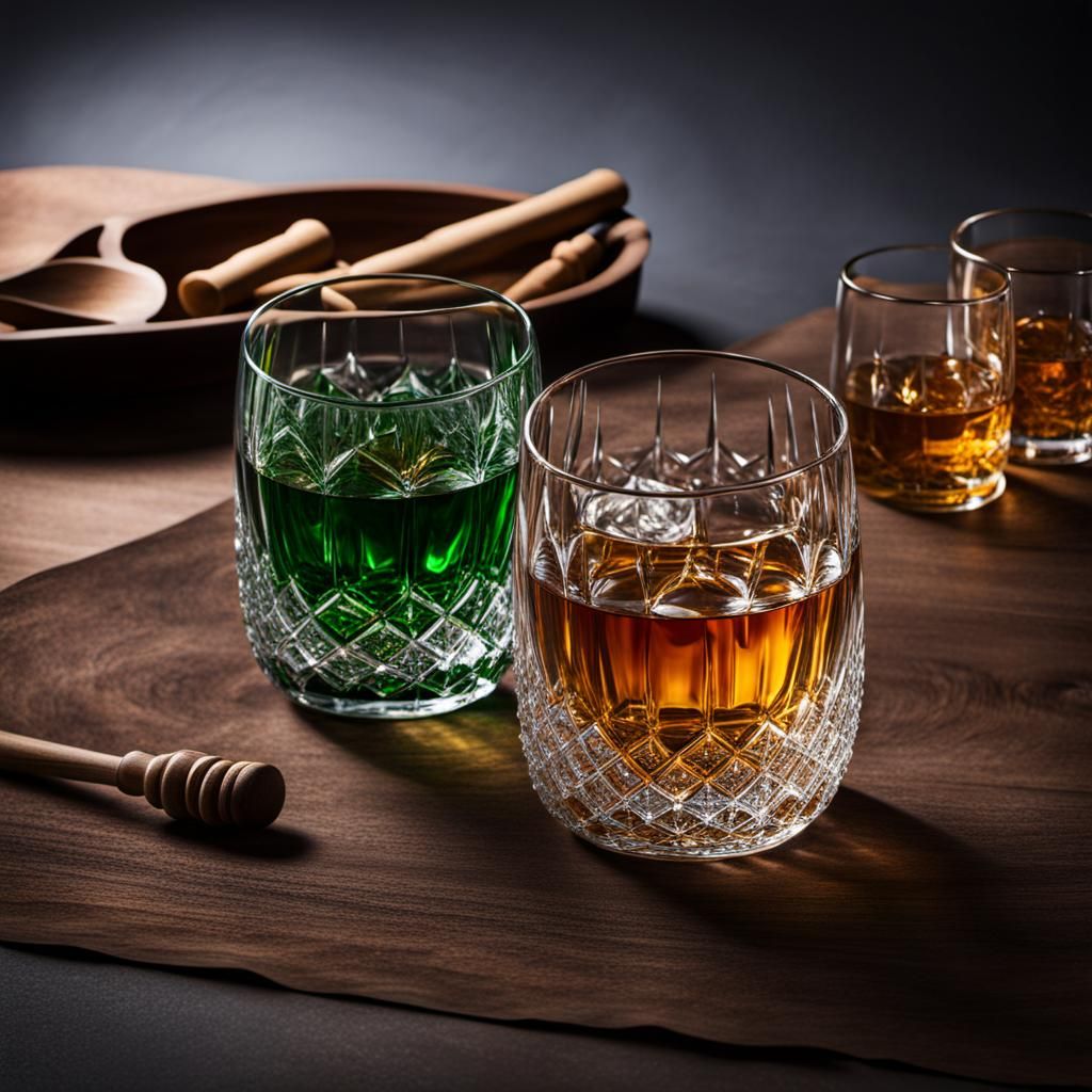 Elegant Whiskey Glass Still Life