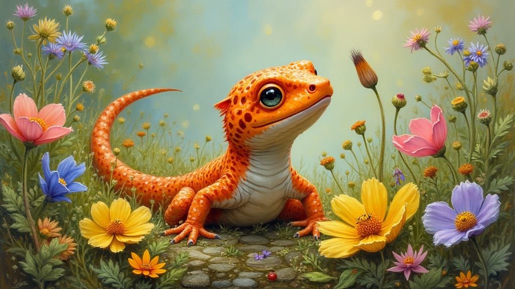Salamander's Meadow Masterpiece: Van Gogh meets Potter