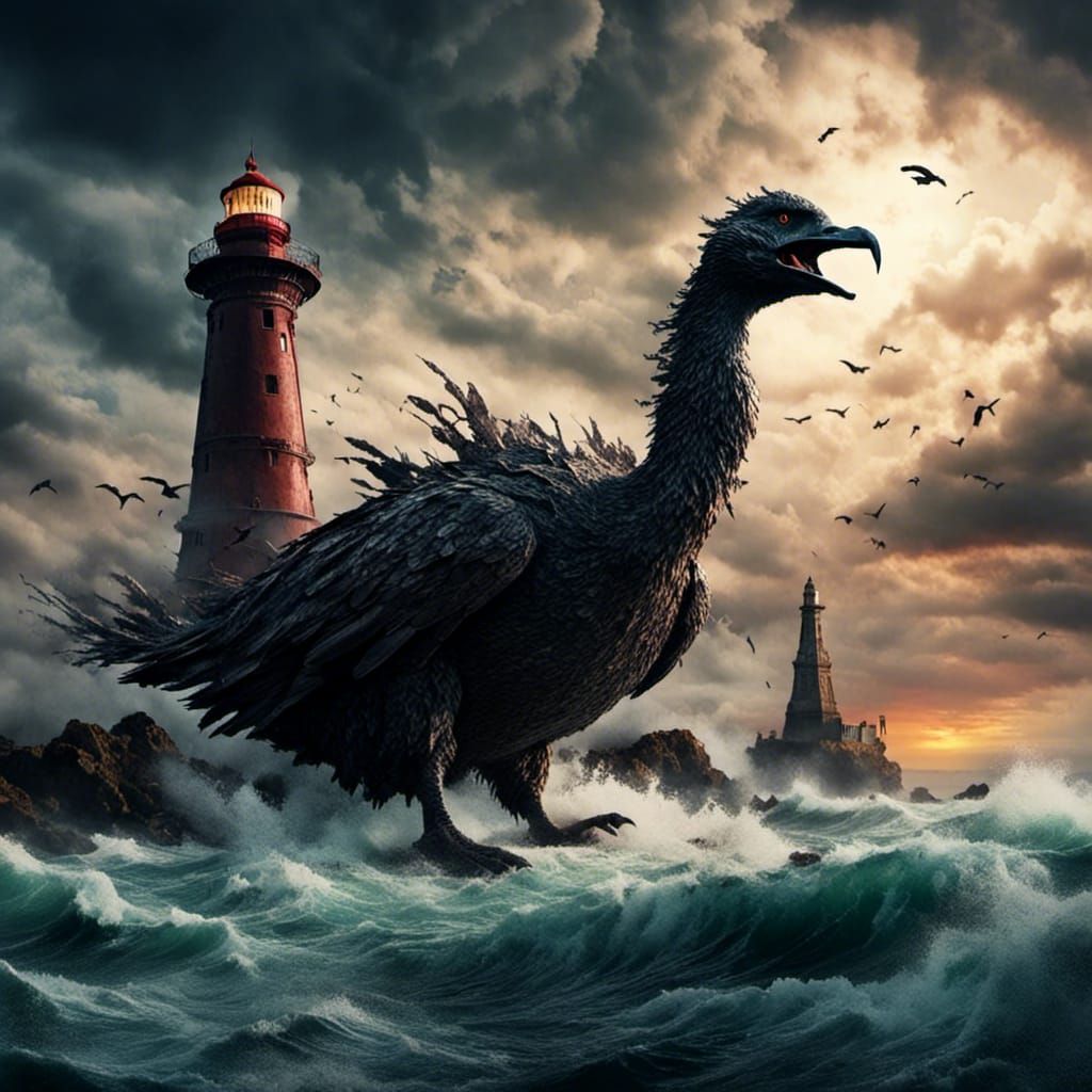 Angry Goosezilla by Lighthouse: Digital Matte Painting