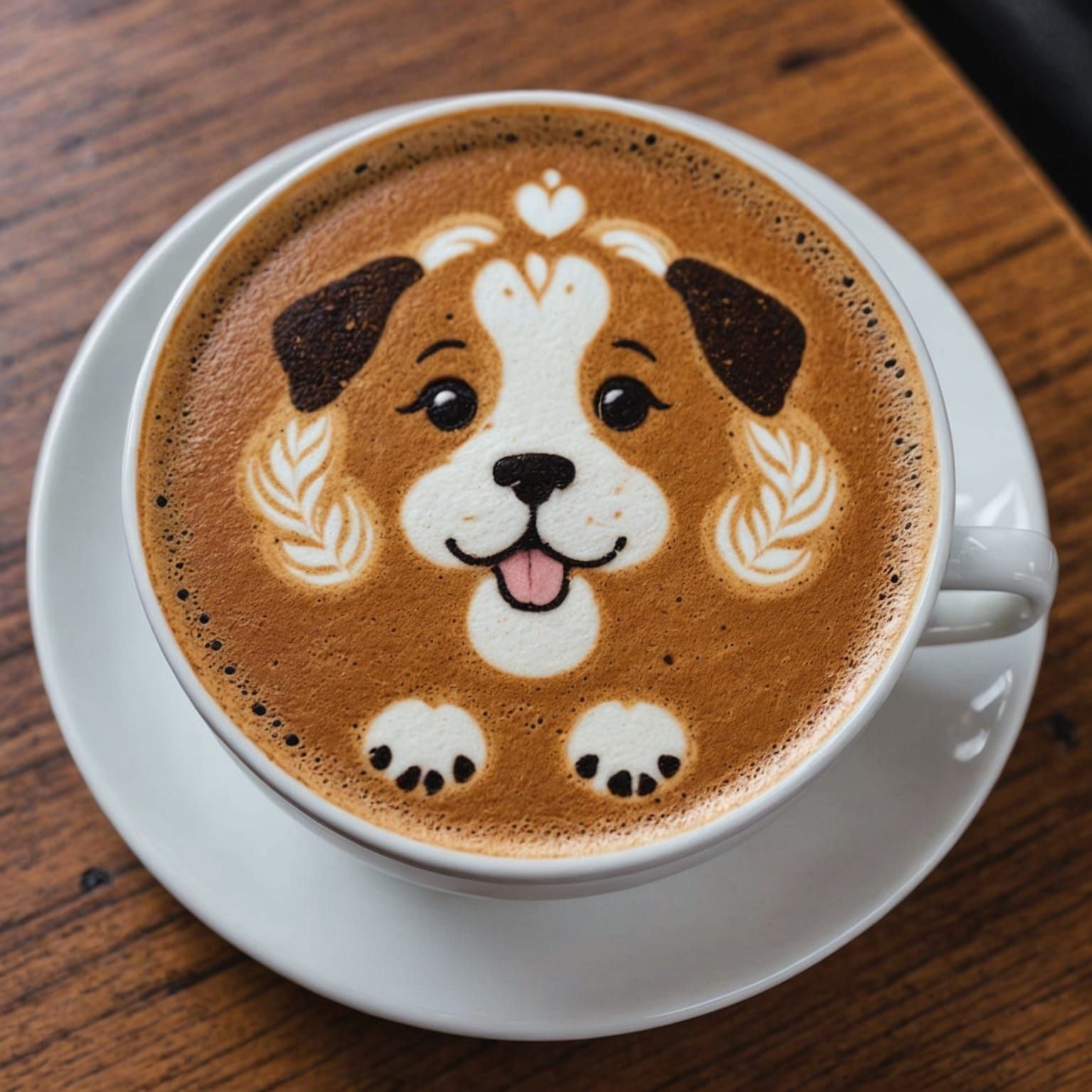 Cute Puppy Latte Art