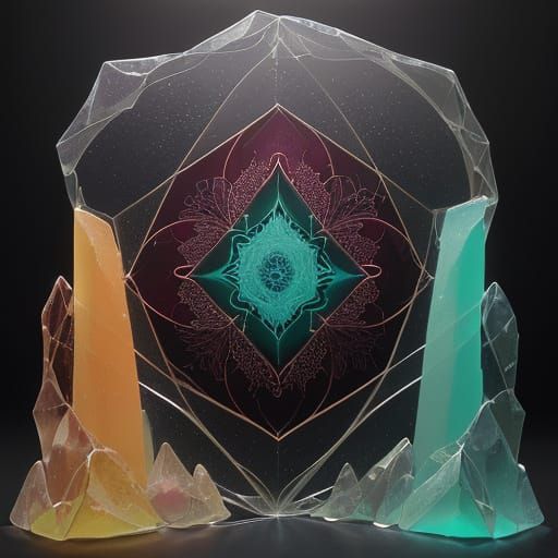 Symmetrical Velvet Architecture with Ruby Hues