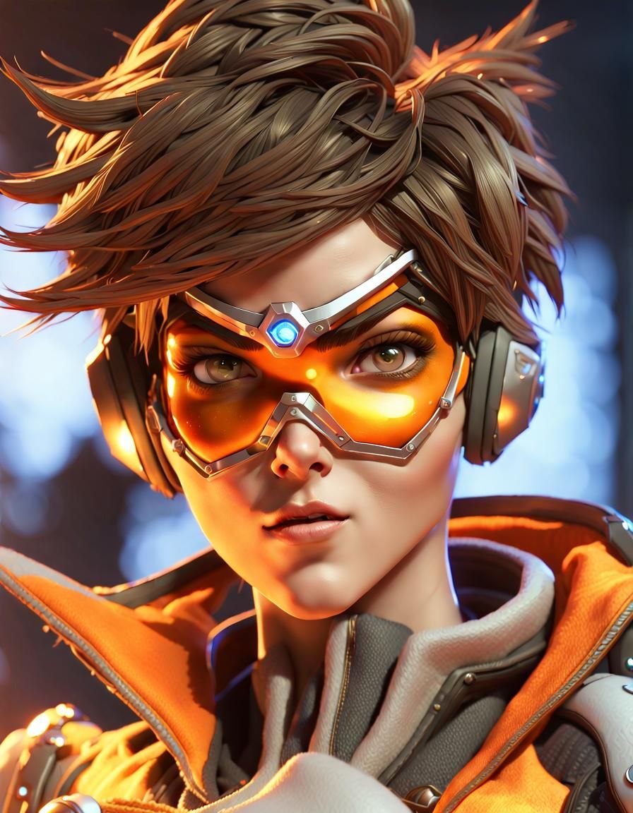Tracer from Overwatch: Detailed Group Photo