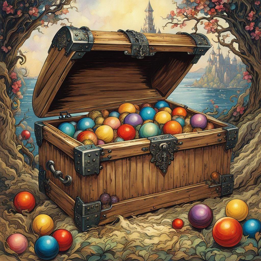 Fairytale Chest of Toys in Anime Style