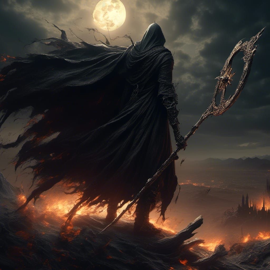 High Gothic Nazgul with Scythe Under Eclipse