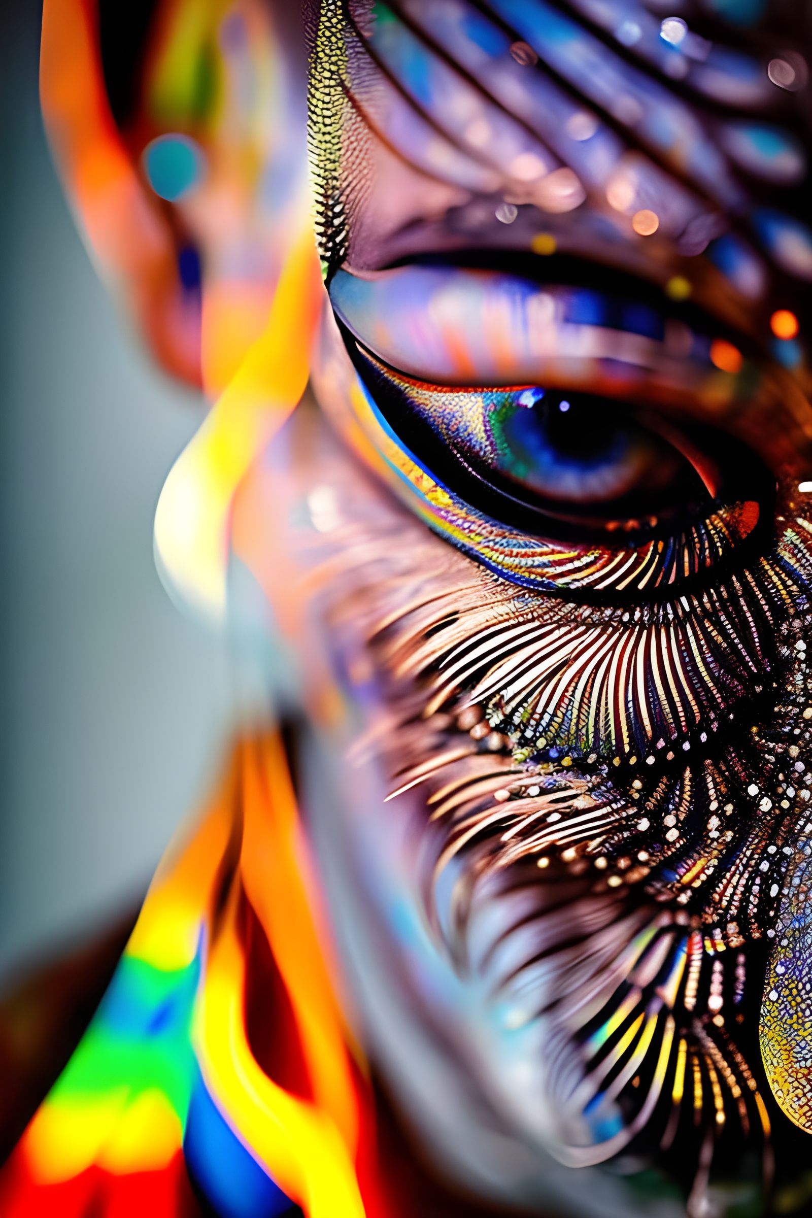 Hyperrealistic Alien Portrait with Dramatic Lighting