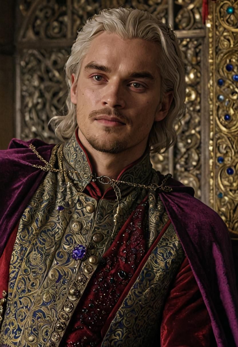 Prince Targaryen in Luxurious Medieval Chamber