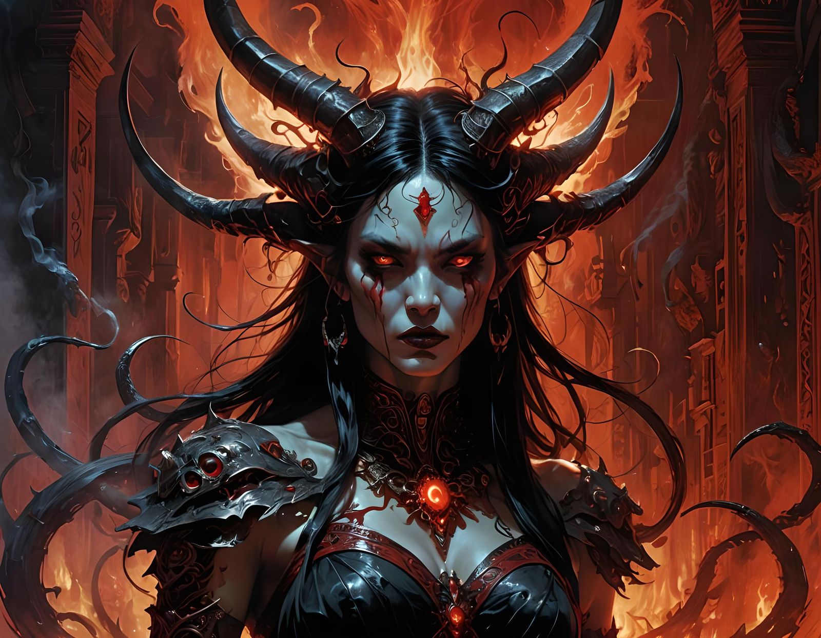 Lilith Succubus of Smoke and Blood in Horror Fantasy