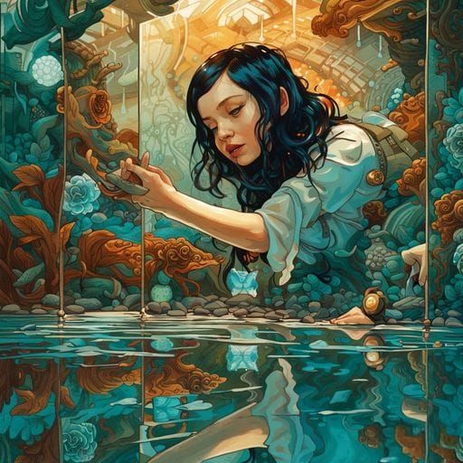 AI Generated Water Portrait