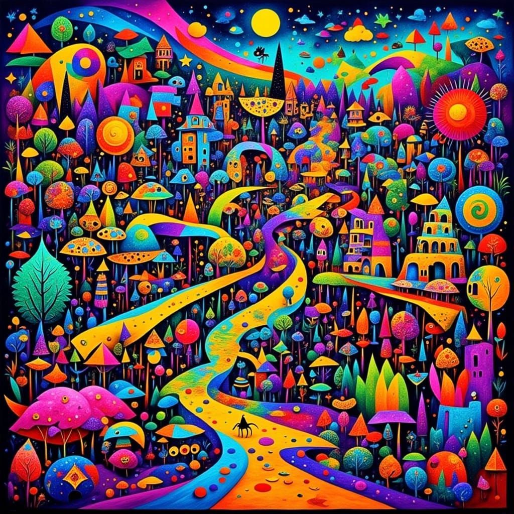 Surreal Psychedelic Candyland Avalanche