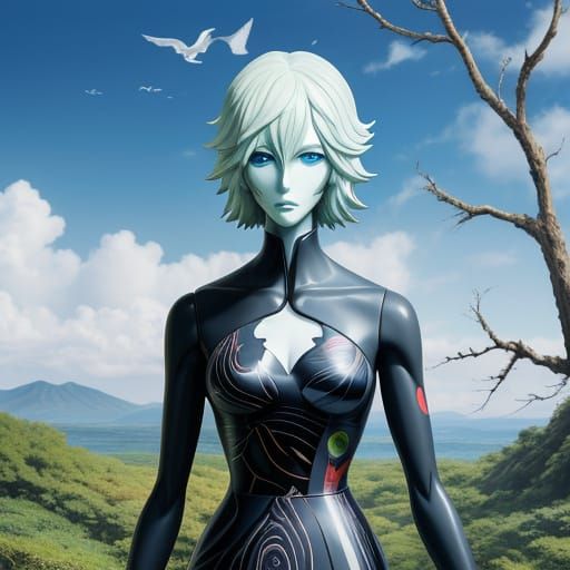 A feral plastic mannequin on the loose in the wild. surreali...