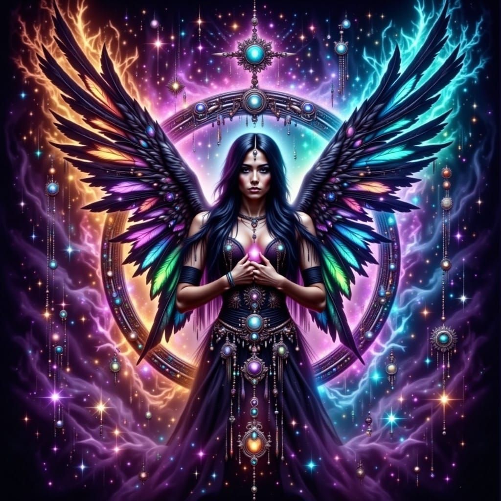 Ethereal Spiritual Realm with Vibrant Colors