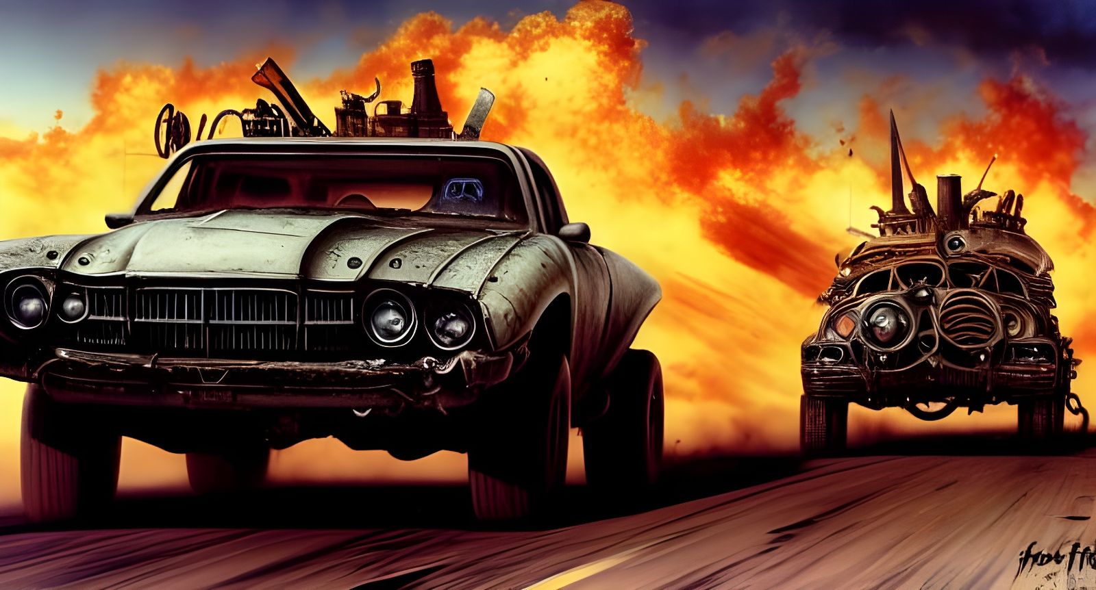 Mad Max car chase
