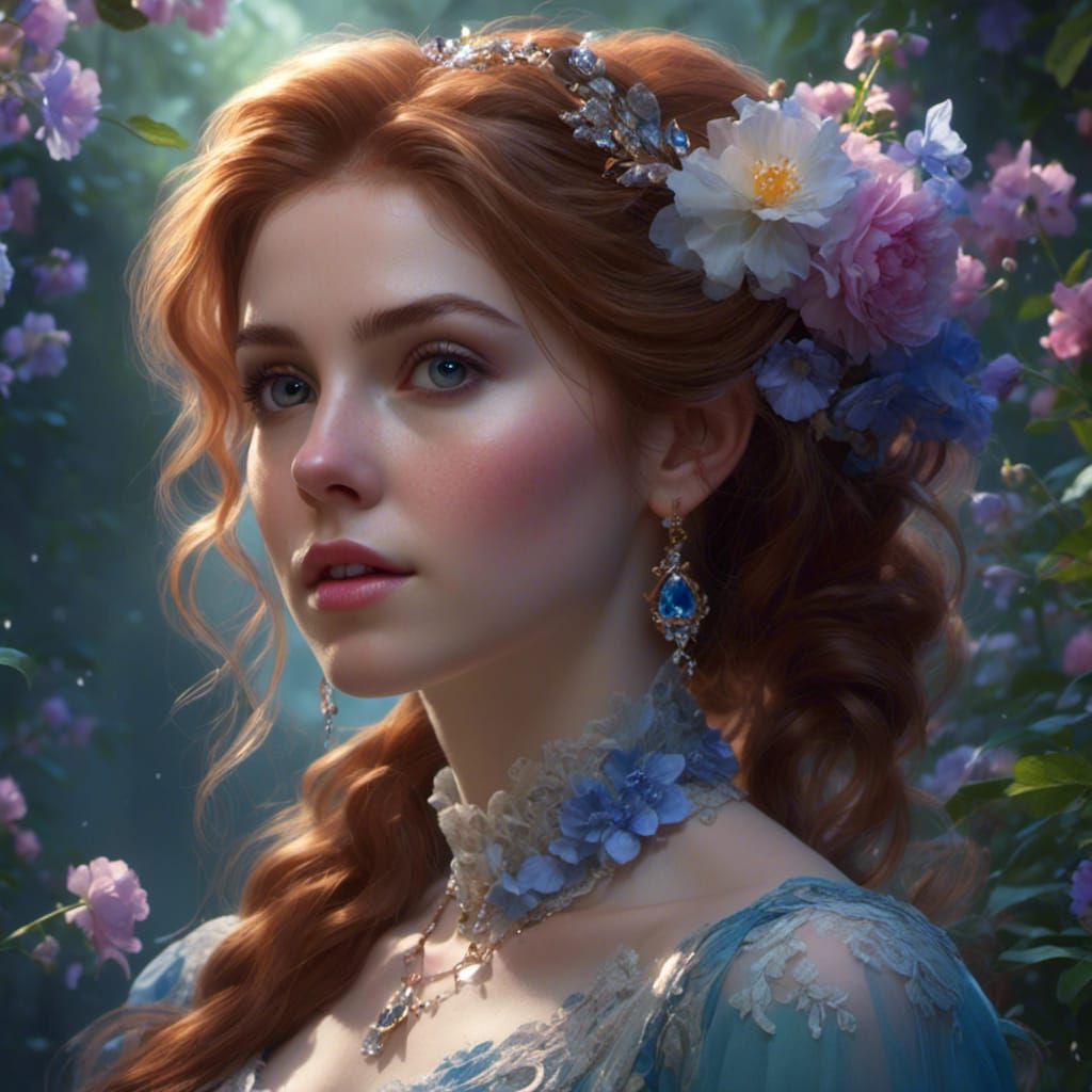 Anna Kendrick Portrait on a Moonlit Summer Night