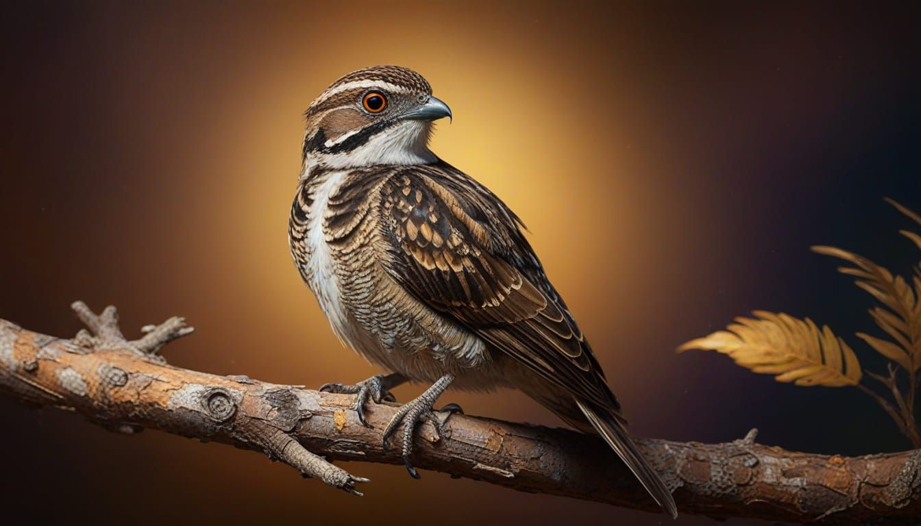 White-throated Nightjar in Splash Art Style