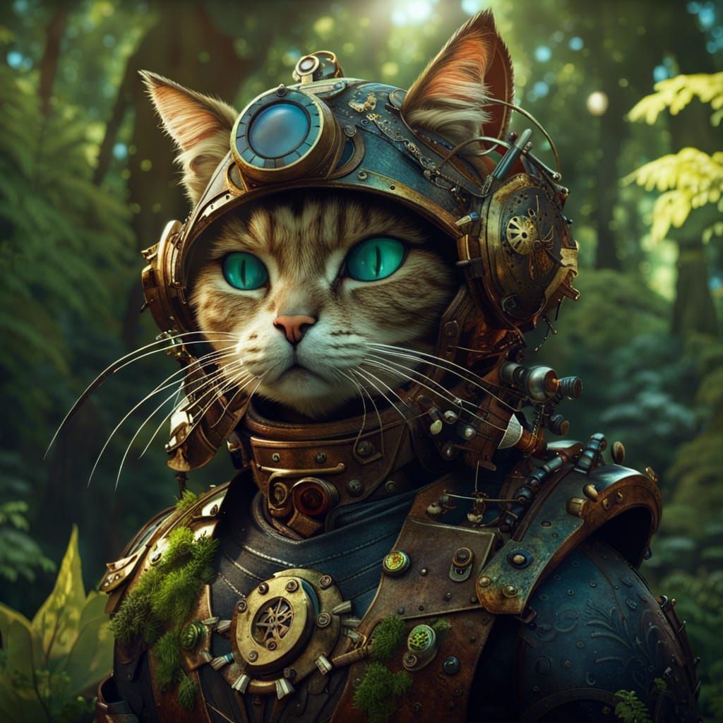 Armored Steampunk Cat