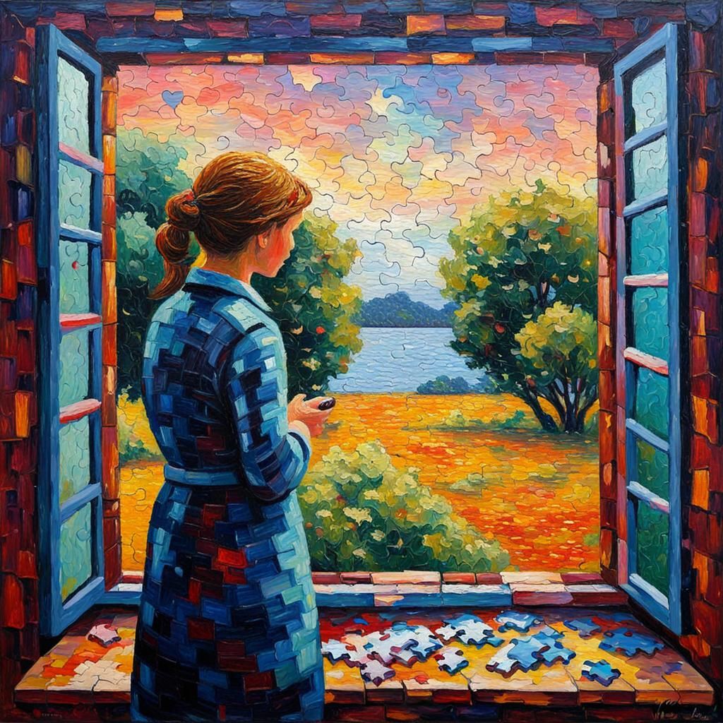 Neo-Impressionist Window Search for Lost Love