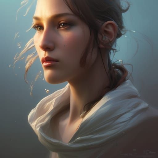 Detailed Portrait in Volumetric Lighting Style