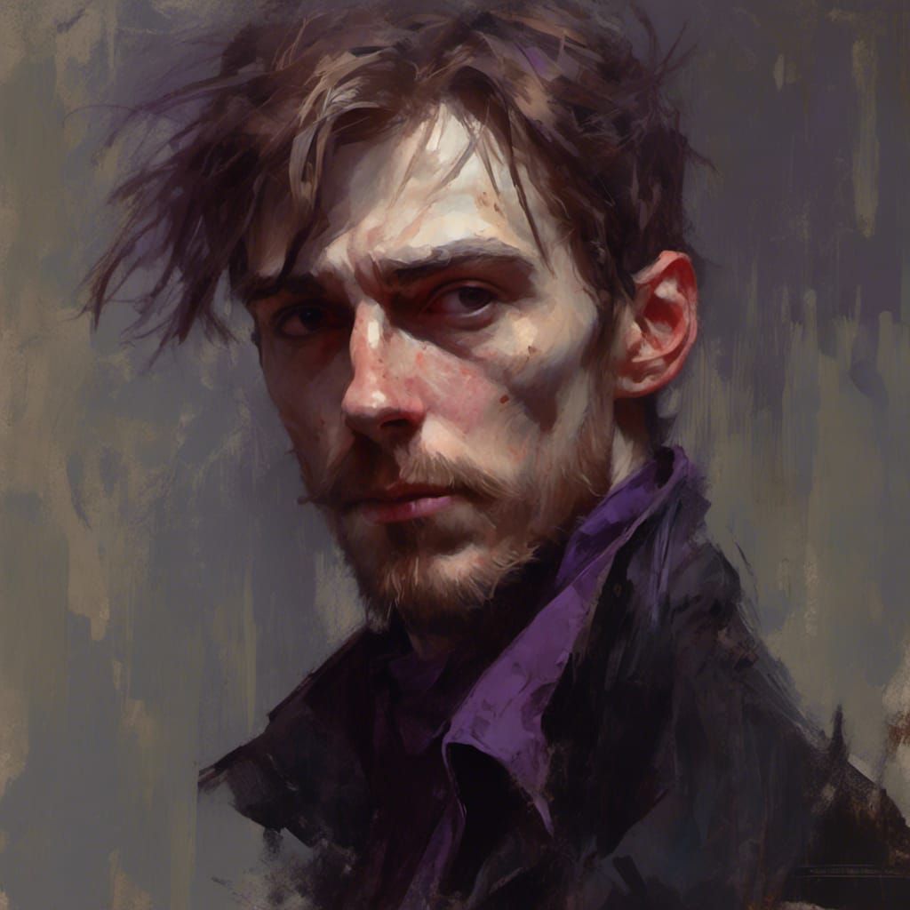 Ominous Portrait of a Pale Young Man