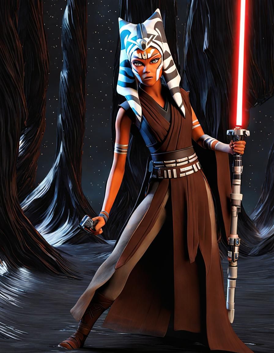Ahsoka Tano Engulfed in Dark Sludge