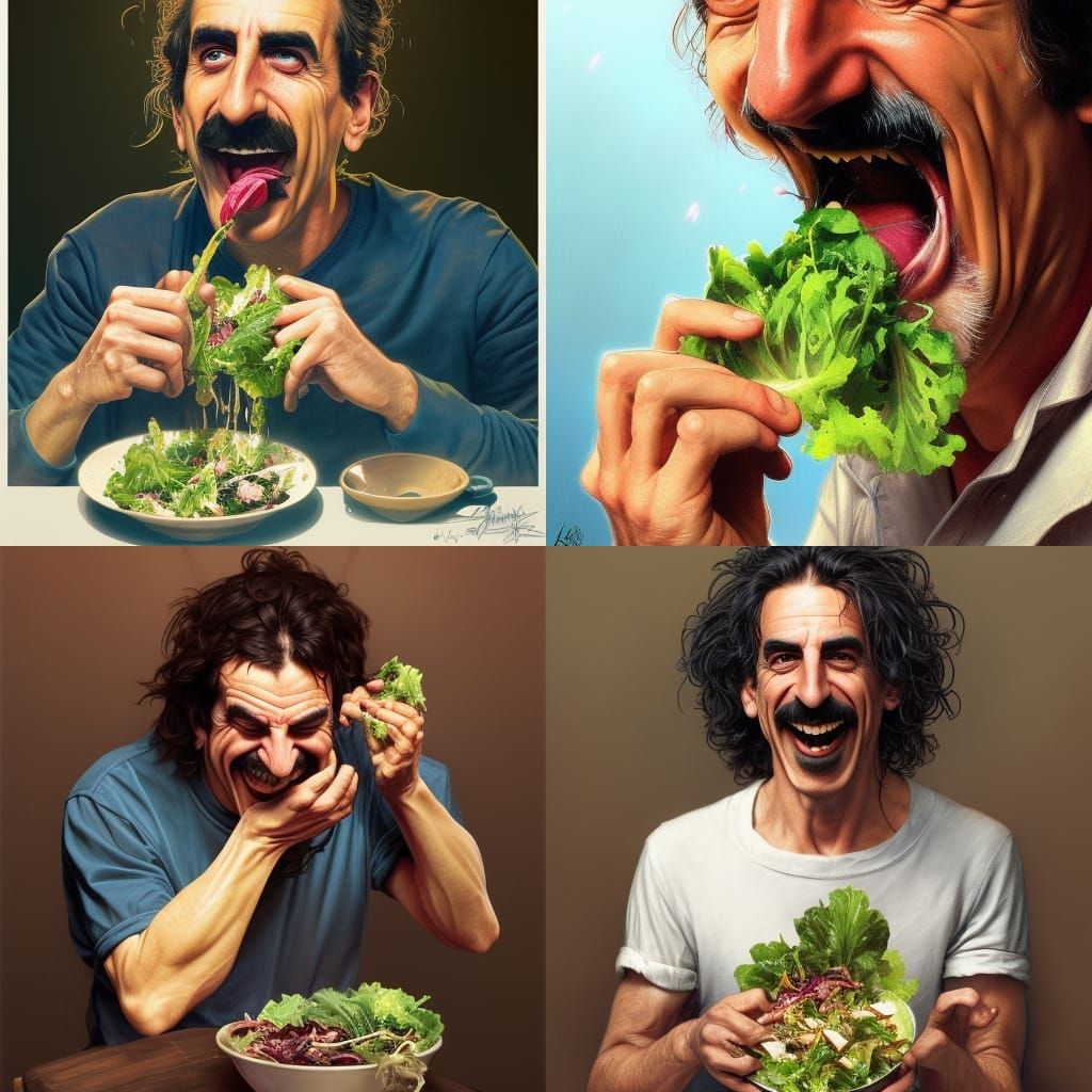 Frank Zappa Laughing: Hyperdetailed Portrait