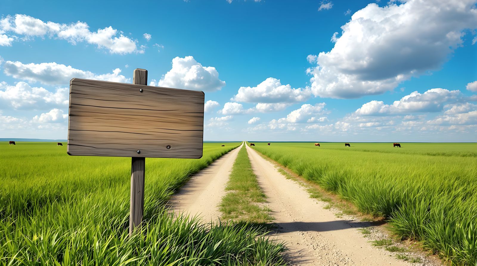 Flat Vojvodina Countryside Landscape with European Farm Road...
