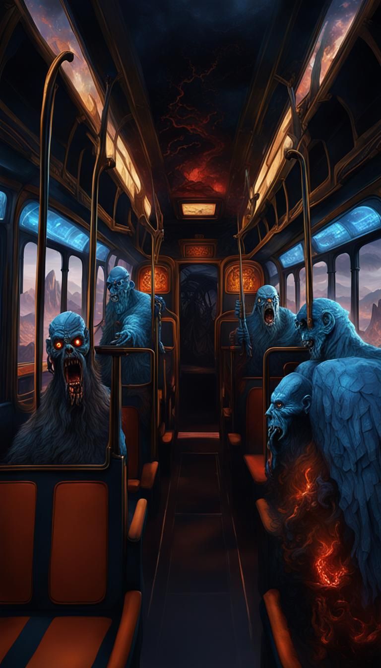 Bus to Hades: Sinister Dark Fantasy Concept Art