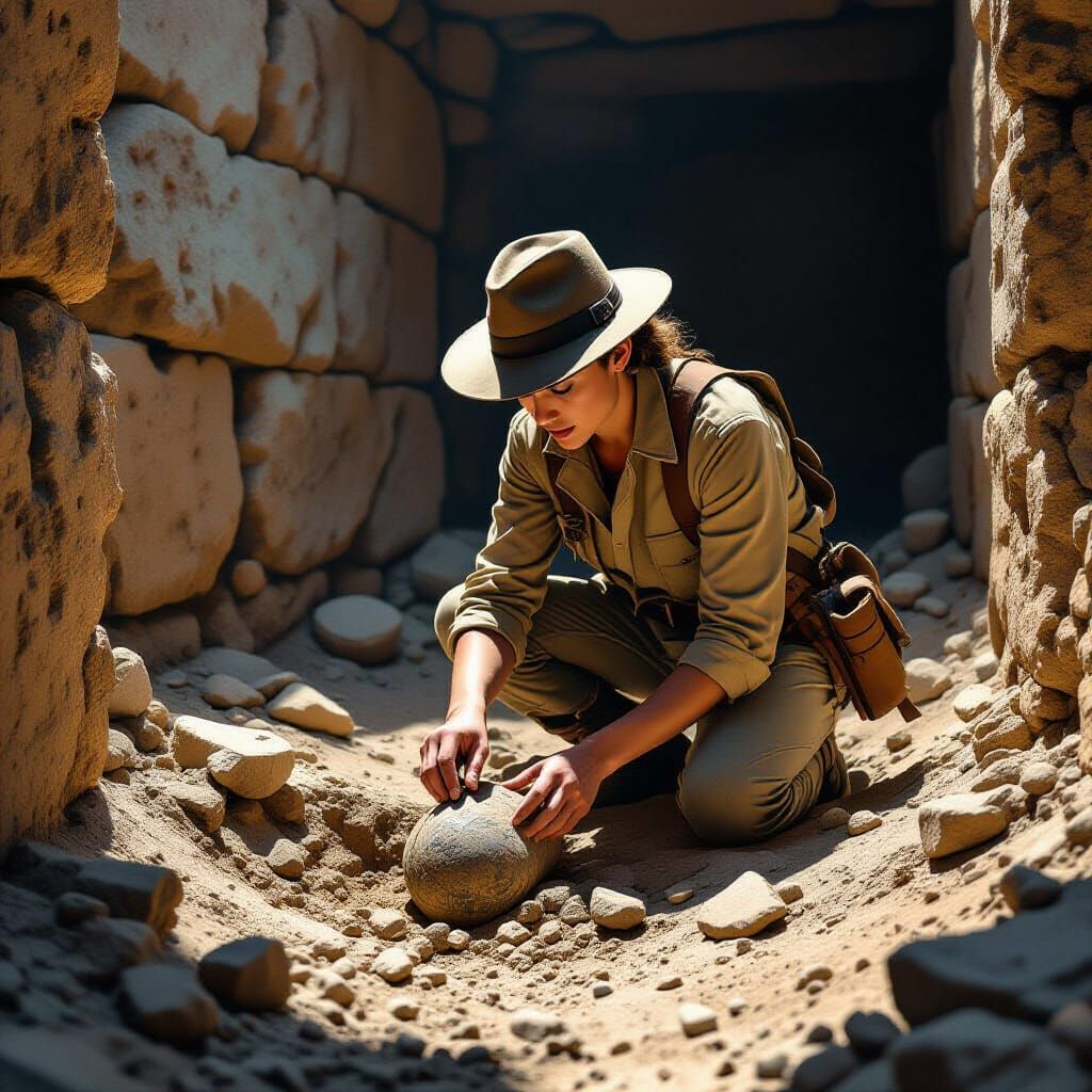 Archaeologist's Discovery: Ancient Relic in Atmospheric Land...