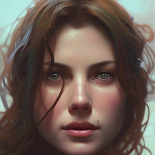 Rebecca Howe Portrait in Hyperdetailed Art Nouveau Style