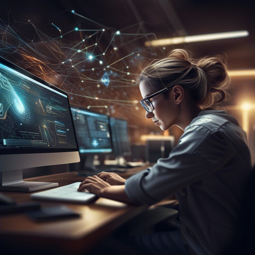 Web Developer Crafts Digital Masterpiece from Code