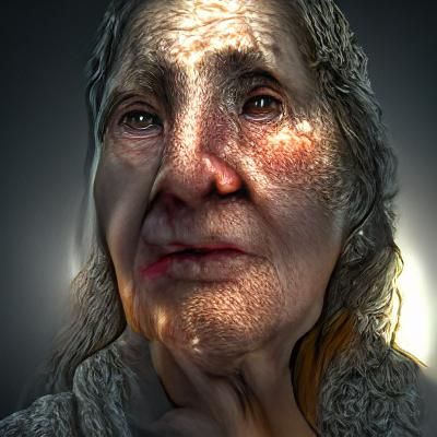 Exhausted Woman: Portrait in Rembrandt Style