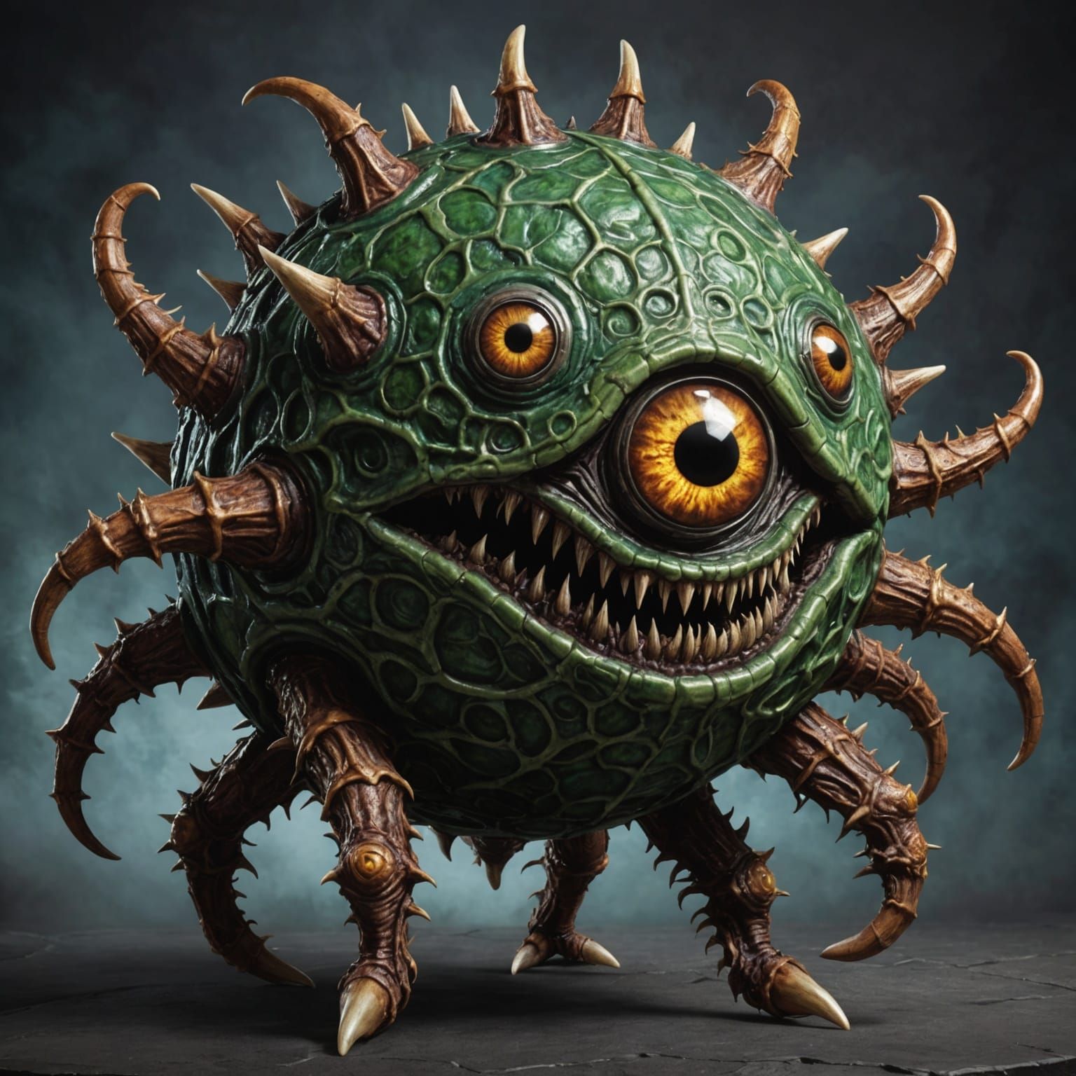 Detailed Realistic Image of D&D Beholder Monster