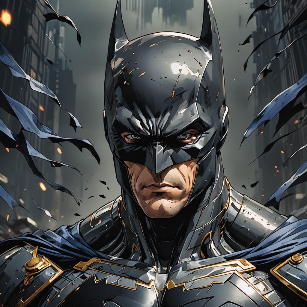 Batman Vegeta Villain in Anime Style