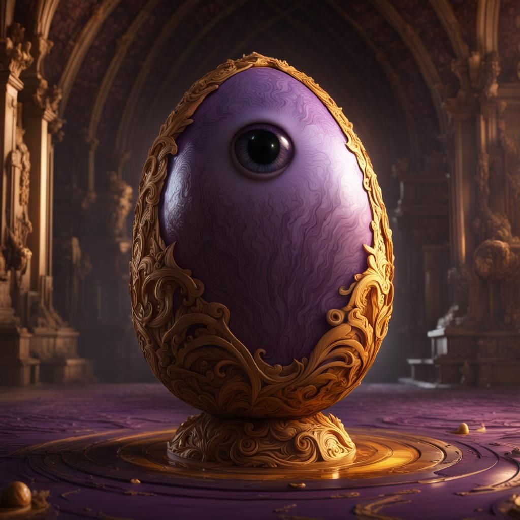 Eye Inside Egg: Dark Fantasy Concept Art