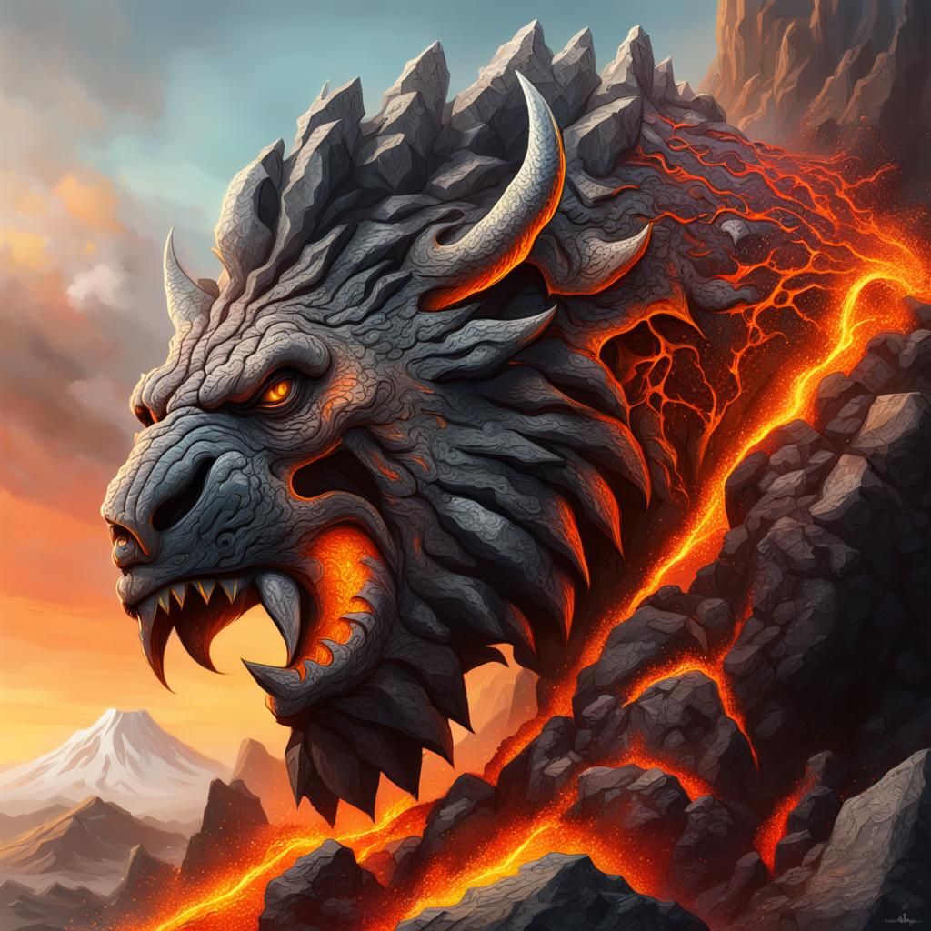 Volcanic Root Beast Concept Art