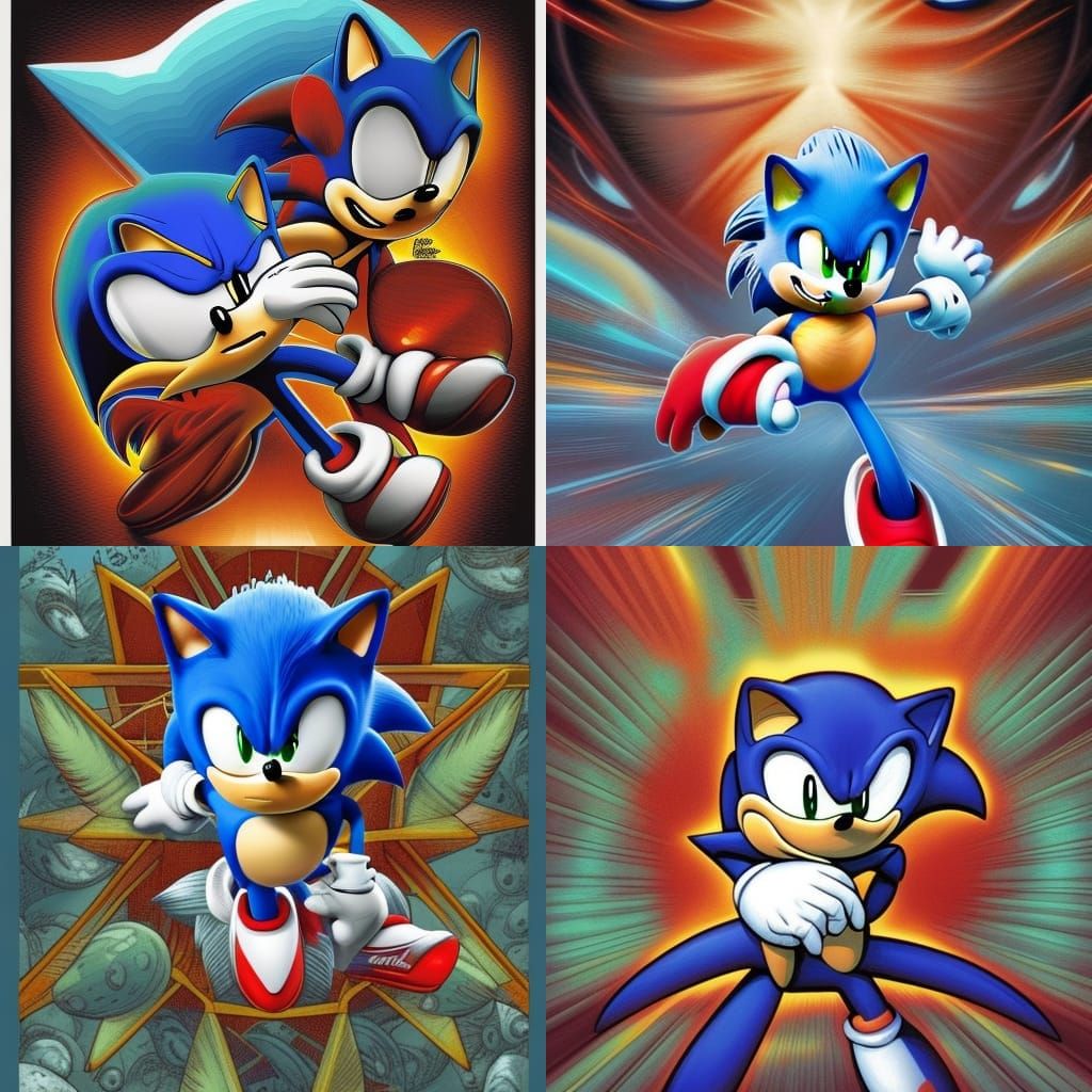 Sonic the Hedgehog in Comic Book Art Style