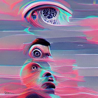 Abstract Image Conveying Paranoia and Unease