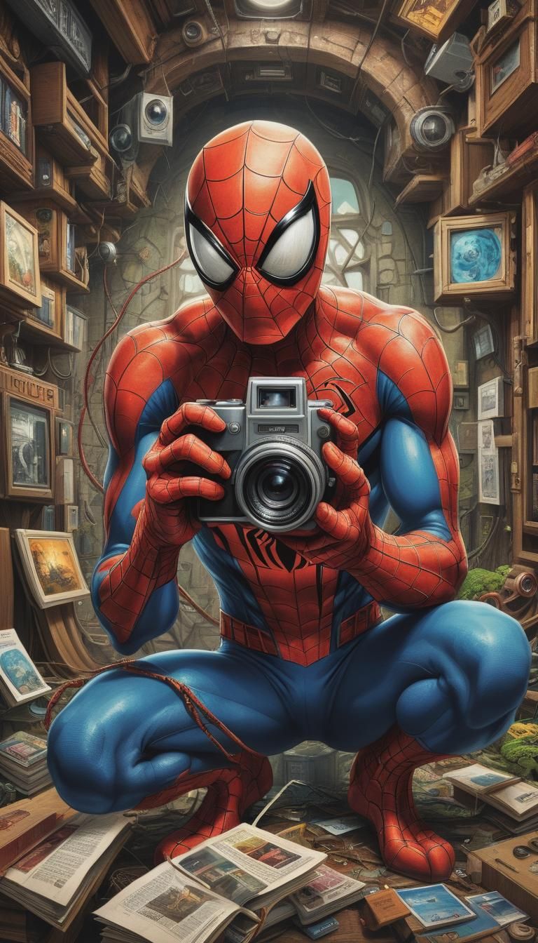 Spiderman's Surreal Comic Book Photo Adventure