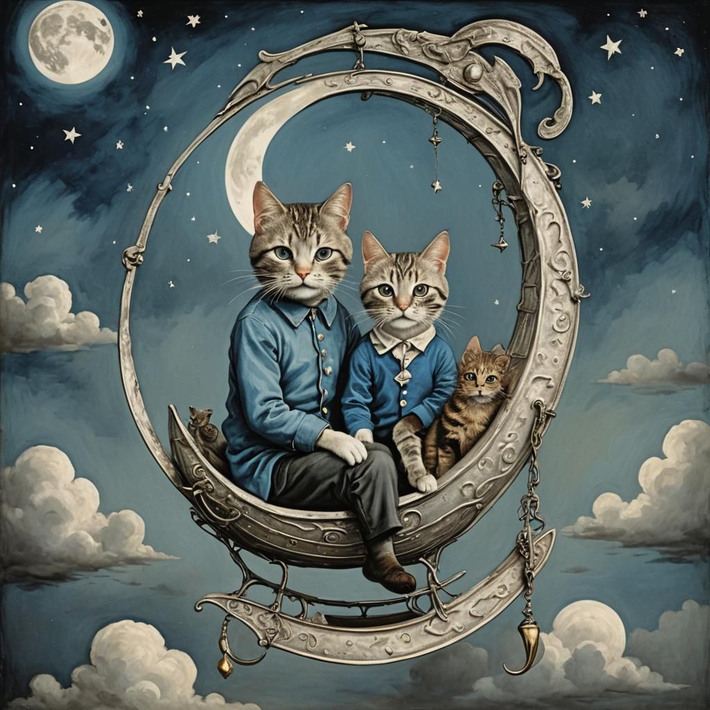 Surreal Nursery Rhyme Character Composition