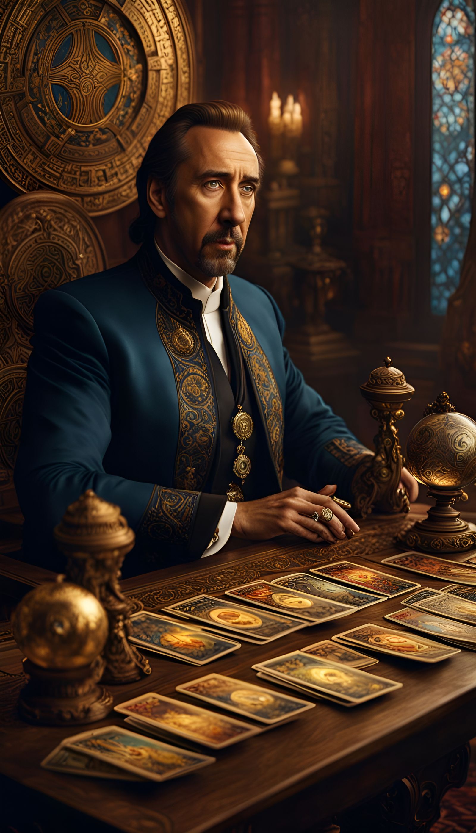 Nicholas Cage the Tarot Card Reader