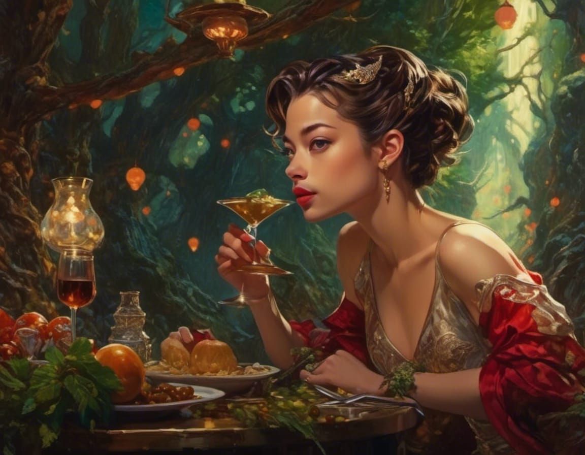 Enchanted Elf in Potterverse Pub: Photorealistic Image