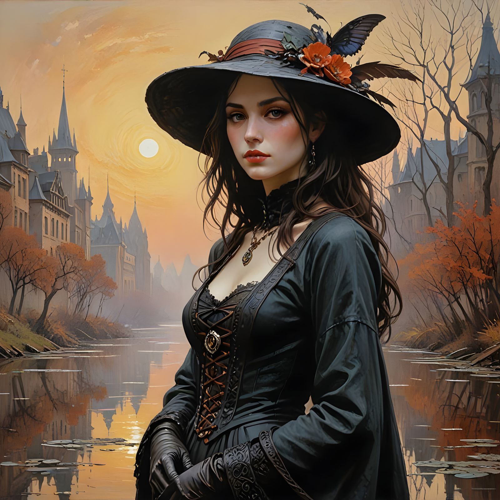 Romanticism in Dreamcore: Warm, Complex Acrylic Art