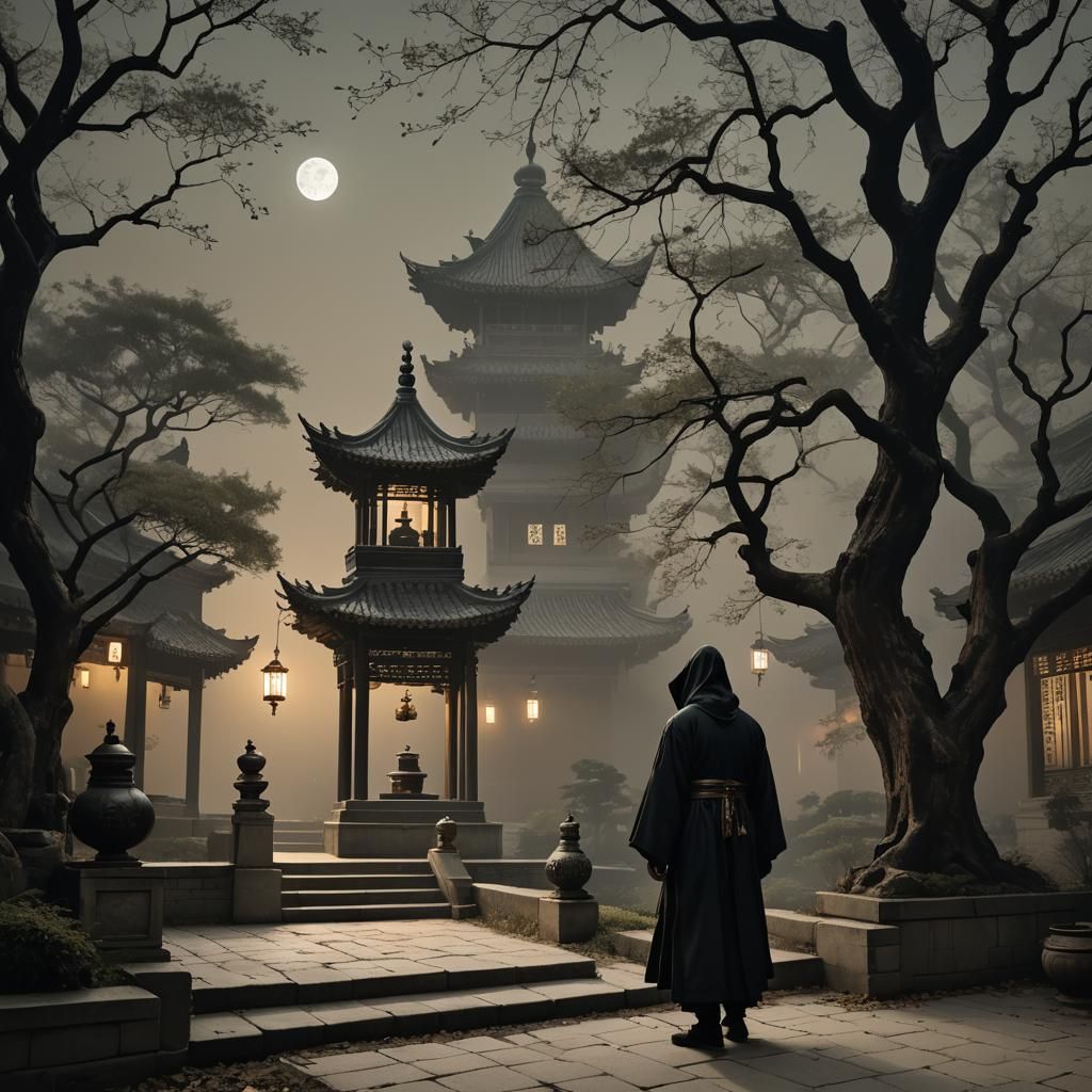 Ancient Chinese Thief Steals a Bell at Night