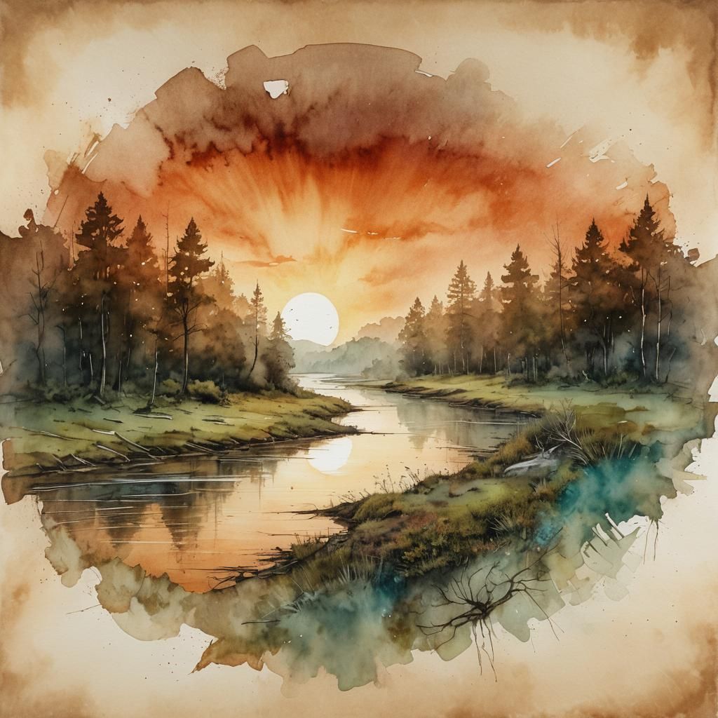 Irregular ovoid painting