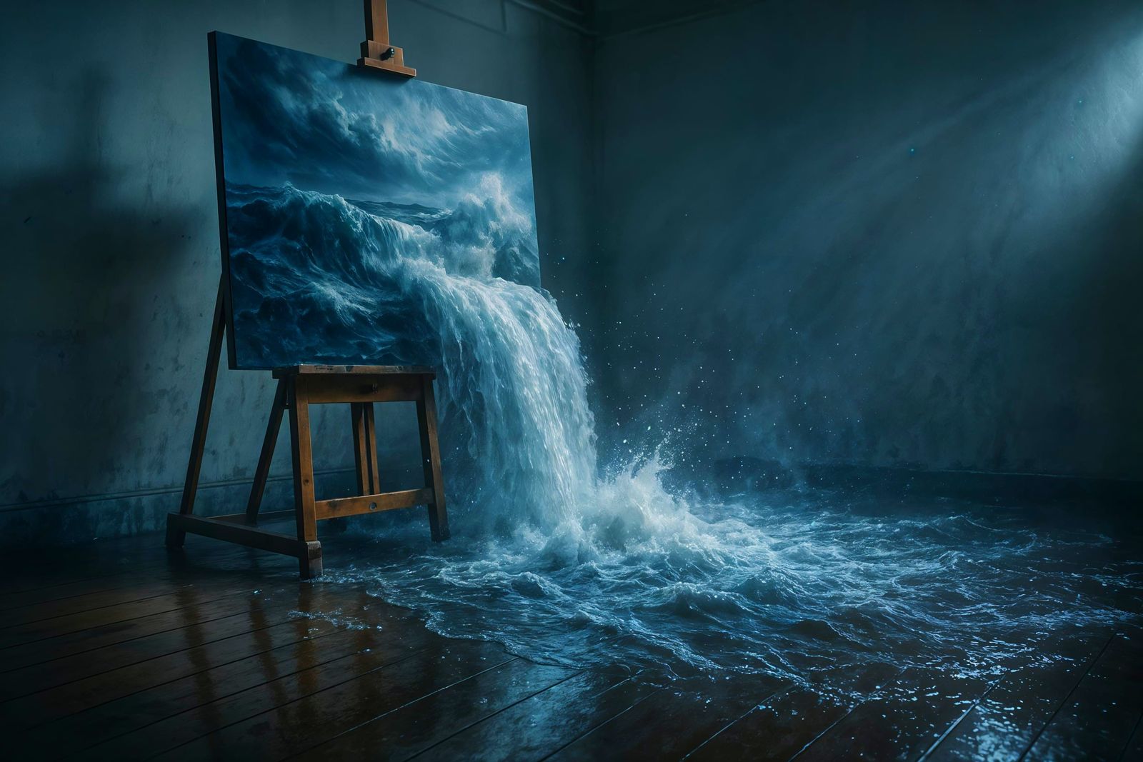 Painting Comes to Life: Waterfall Floods Art Studio