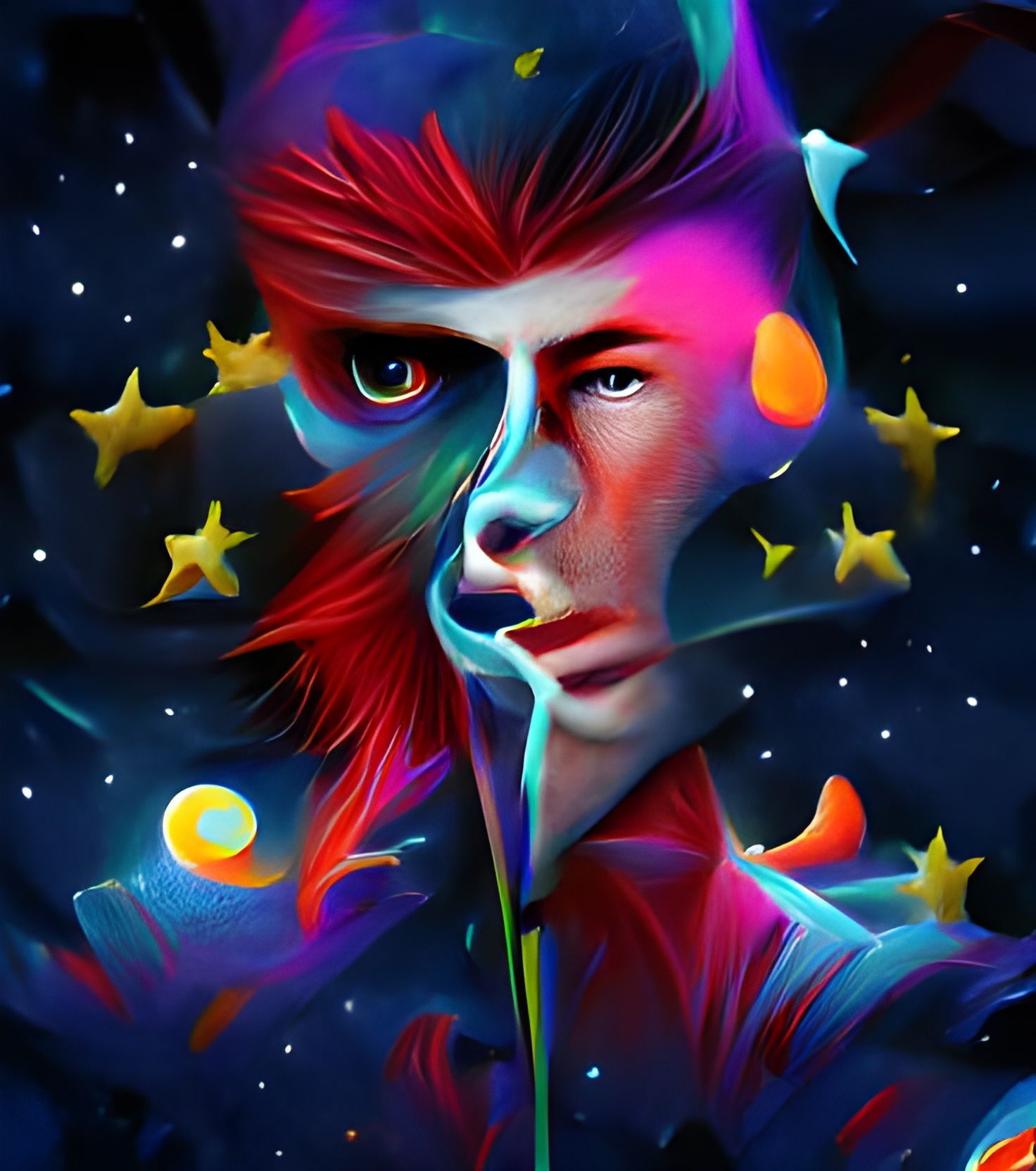 Colorful Starman Digital Illustration in 8K