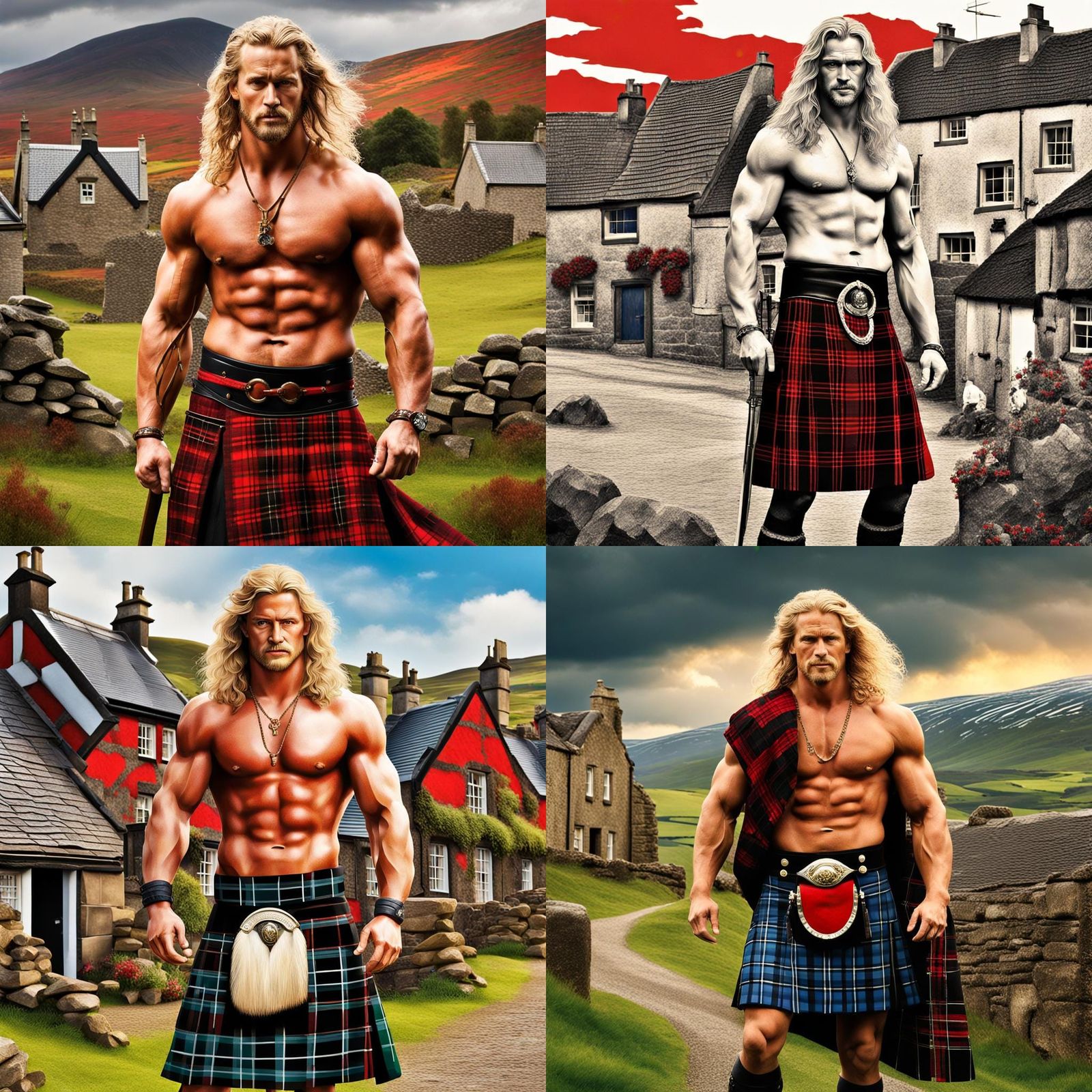 Striking Image of Scottish Man in Kilt