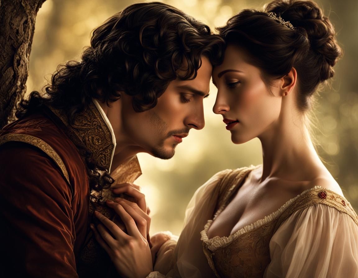 Romantic Encounter Between Scarred Man and Radiant Woman