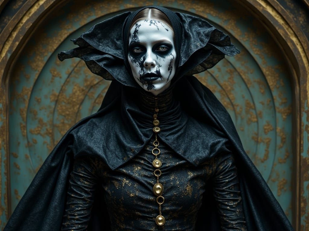 Alien Vampire Cult Leader in Ornate Dark Fantasy Style