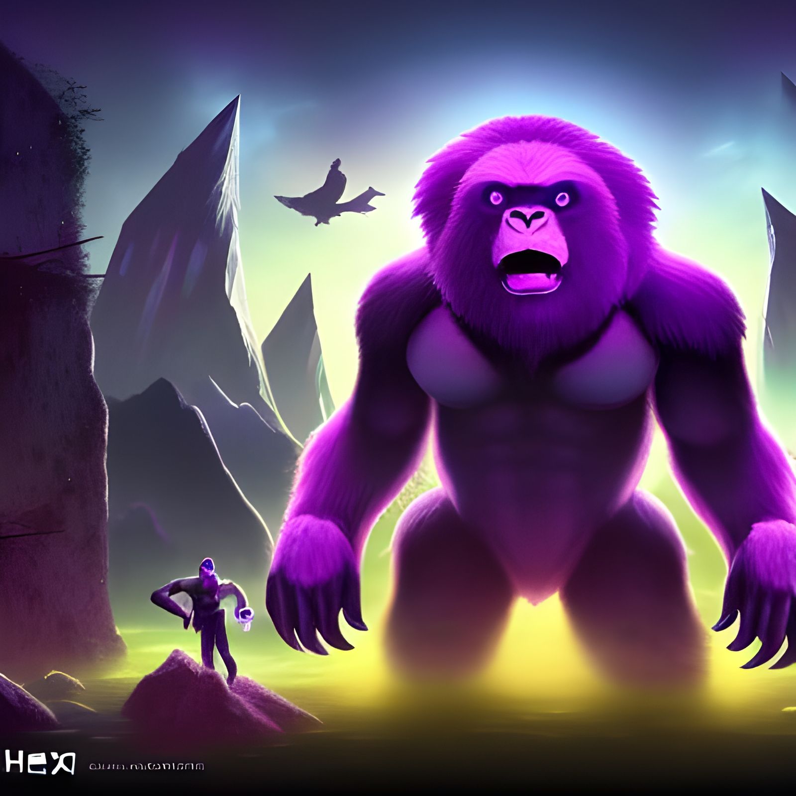 Fantastical Detailed Matte Painting in Deep Color