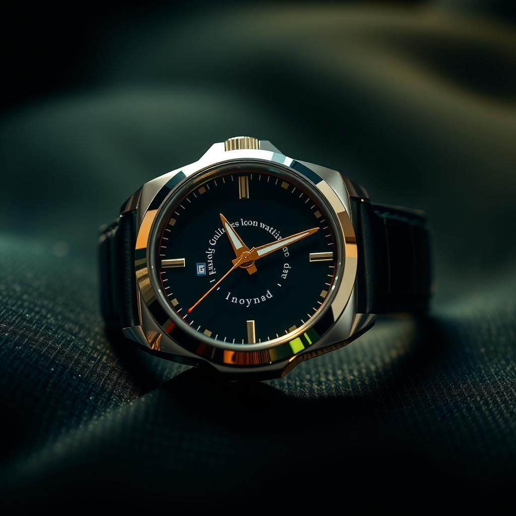 Luxury Watch with Emerald Tones in Classic Style